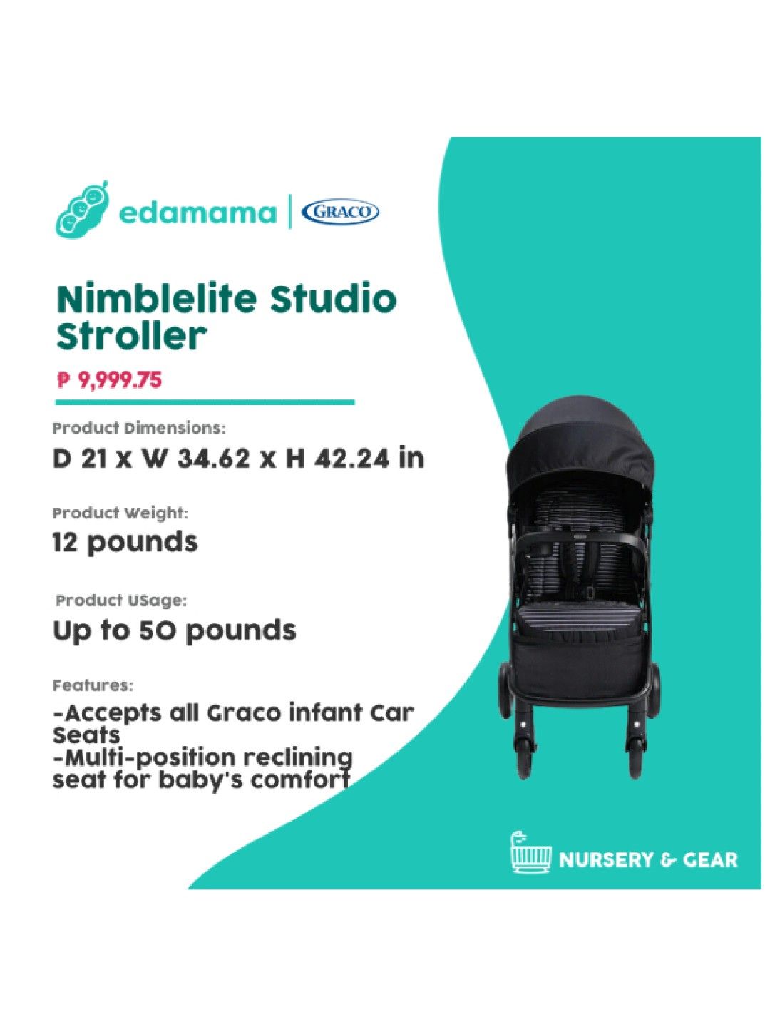 Graco Nimblelite Studio Stroller edamama